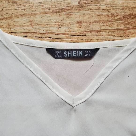 SHEIN Women's White Blouse Sz S - Picture 6 of 7